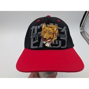 Cowboy Bebop Ein Corgi Snapback Hat Black Red Anime Funimation RN115665 OSFM